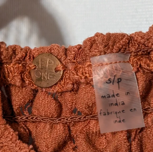 New! Intimately Free People Rust Color Adella Camisole Crochet Lace Top Size S - Picture 15 of 16